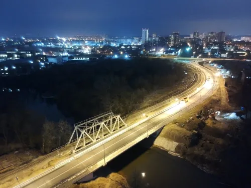 Строительство моста через Клязьму